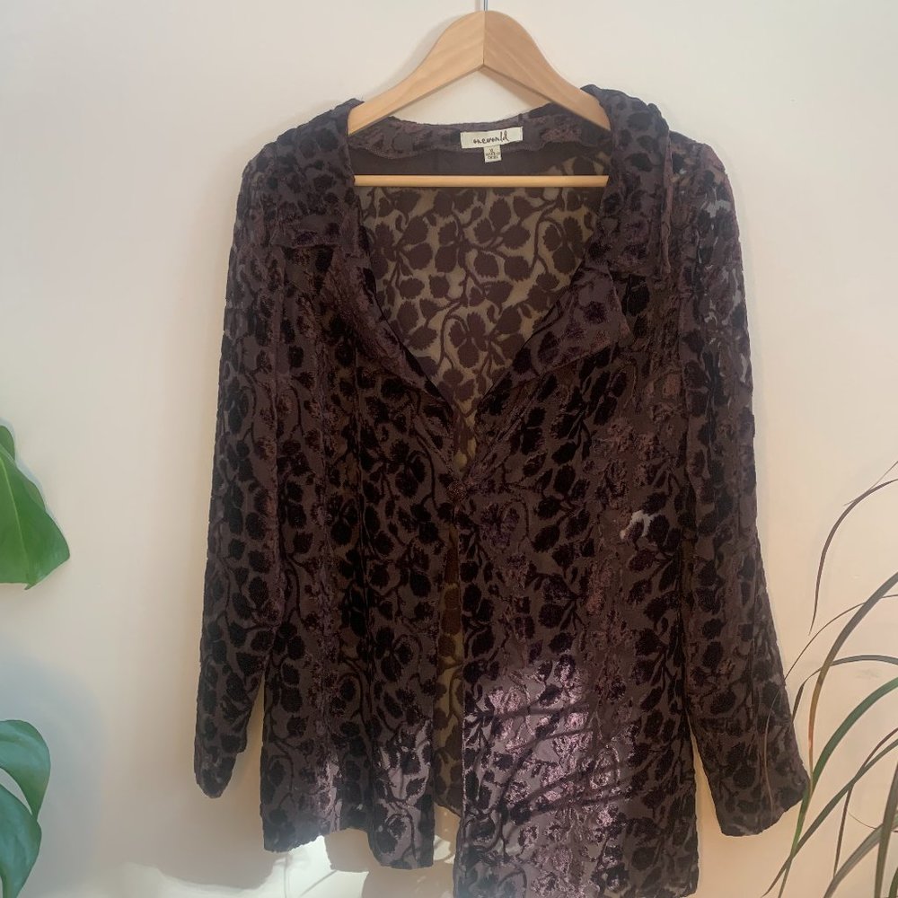 Leafy Sheer Cover Up